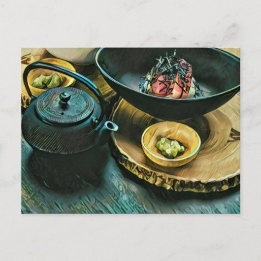 ヴィンテージすしプレゼント ポストカード (正面)