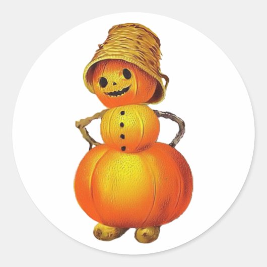 ヴィンテージすてきかぼちゃシール ラウンドシール (正面)