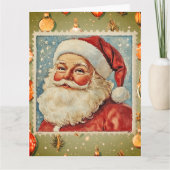 ヴィンテージすてきクリスマス切手 カード (正面)