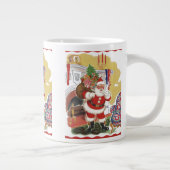 ヴィンテージすてきクリスマス、サンタクロースプレゼント ジャンボコーヒーマグカップ (右)