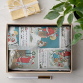 ヴィンテージすてきサンタウィンターおもしろいコラージュ 薄葉紙 (ギフト)