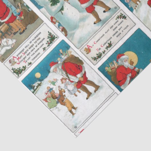 ヴィンテージすてきサンタウィンターおもしろいコラージュ 薄葉紙 (詳細)