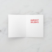 ヴィンテージすてきサンタウォーターカラークリスマスホリデー カード (内部)