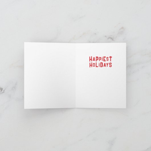 ヴィンテージすてきサンタウォーターカラークリスマスホリデー カード (内部)