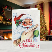 ヴィンテージすてきサンタクロースクリスマス魔法カスタム シーズンカード