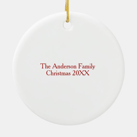 ヴィンテージすてきサンタクロースメリークリスマスファミリー セラミックオーナメント (裏面)