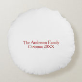 ヴィンテージすてきサンタクロースメリークリスマスレトロ ラウンドクッション (裏面)