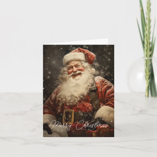 ヴィンテージすてきサンタクロース カード (正面)