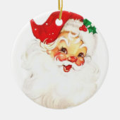 ヴィンテージすてきサンタクロース セラミックオーナメント (正面)