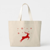 ヴィンテージすてきサンタトナディアクリスマスラージトート ラージトートバッグ (裏面)