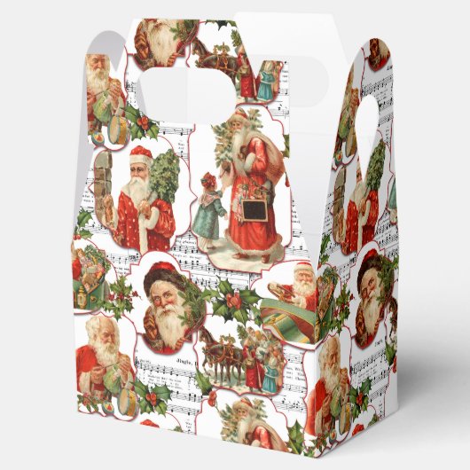 ヴィンテージすてきサンタホリー&ミュージックコラージュ フェイバーボックス (オープン)