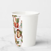 ヴィンテージすてきサンタホリー&ミュージックコラージュ 紙コップ (左)