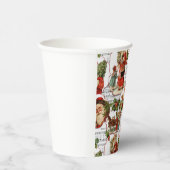 ヴィンテージすてきサンタホリー&ミュージックコラージュ 紙コップ (右)