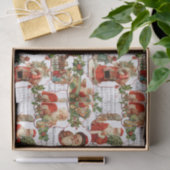 ヴィンテージすてきサンタホリー&ミュージックコラージュ 薄葉紙 (ギフト)