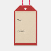 ヴィンテージすてきサンタ節クリスマスプレゼントラベル ギフトタグ (裏面)