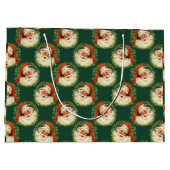 ヴィンテージすてきセントニックサンタクロースクリスマス ラージペーパーバッグ (裏面)