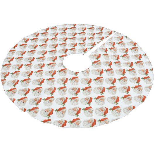 ヴィンテージすてきセントニックサンタクロース ブラッシュドポリエステルツリースカート (アングル)