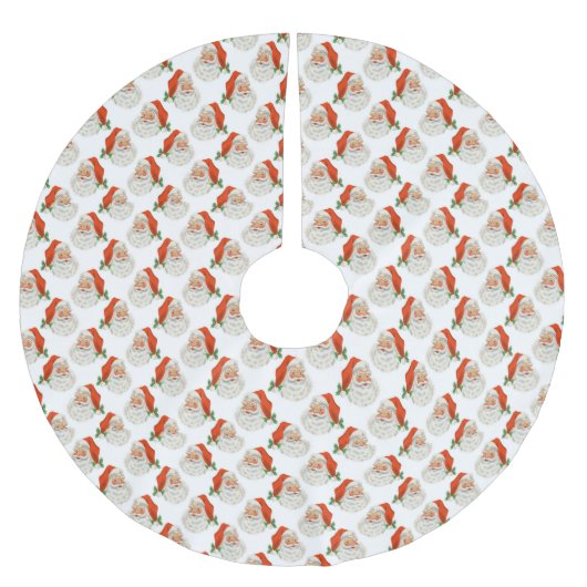 ヴィンテージすてきセントニックサンタクロース ブラッシュドポリエステルツリースカート (正面)