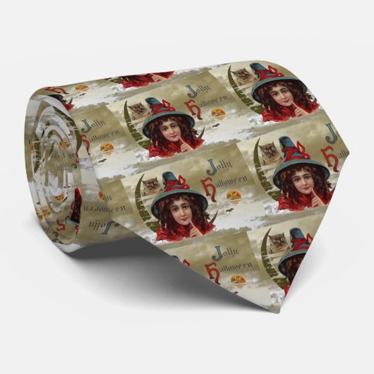 ヴィンテージすてきハロウィン魔女ネクタイ ネクタイ (ロール)