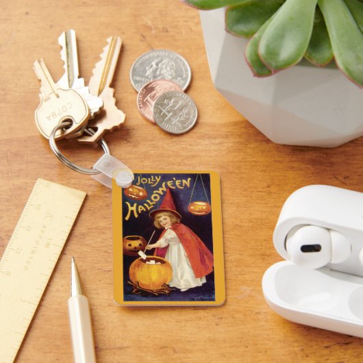 ヴィンテージすてきハロウィーンウィッチバイエレンクラッサドル キーホルダー (デスク)