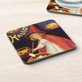 ヴィンテージすてきハロウィーンウィッチバイエレンクラッサドル コースター (左側)