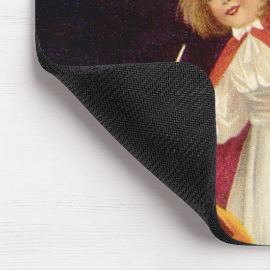 ヴィンテージすてきハロウィーンウィッチバイエレンクラッサドル マウスパッド (コーナー)