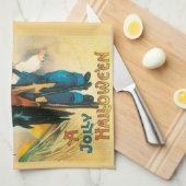 ヴィンテージすてきハロウィーンカクレクロエレンクラッサドル キッチンタオル (四つ折り)