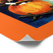 ヴィンテージすてきハロウィーンガールウィッチポスター ポスター (角)