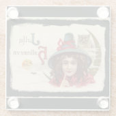 ヴィンテージすてきハロウィーン魔女 ガラスコースター (裏面)