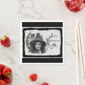 ヴィンテージすてきハロウィーン魔女 スタンダードカクテルナプキン (インサイチュ)