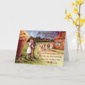 ヴィンテージすべてのハロウィーンのグリーティングカップル カード (黄色い花)