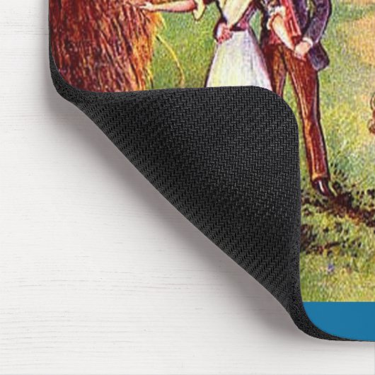 ヴィンテージすべてのハロウィーンのグリーティングカップル マウスパッド (コーナー)