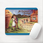 ヴィンテージすべてのハロウィーンのグリーティングカップル マウスパッド (マウス)