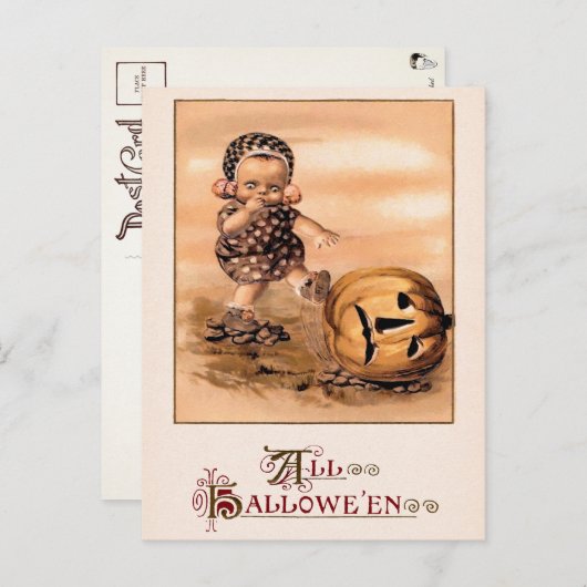 ヴィンテージすべてのハロウィーンポストカード ポストカード (正面/裏面)
