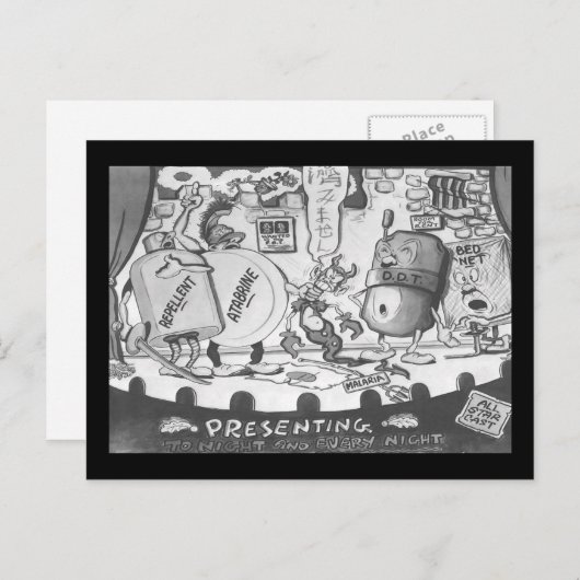 ヴィンテージすべての星蚊取り線型 ポストカード (正面/裏面)