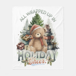 ヴィンテージすべて包まれたアップホリデイ フリースブランケット