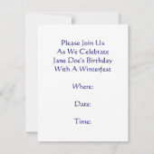 ヴィンテージそり雪そり冬パーティの招待状 招待状 (裏面)