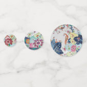 ヴィンテージたばこ葉の青い白いピンクの緑 コンフェッティ (正面)