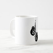 ヴィンテージつるのボクシング手袋レトロ戦闘機 コーヒーマグカップ (正面左)