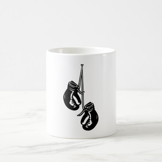 ヴィンテージつるのボクシング手袋レトロ戦闘機 コーヒーマグカップ (中央)