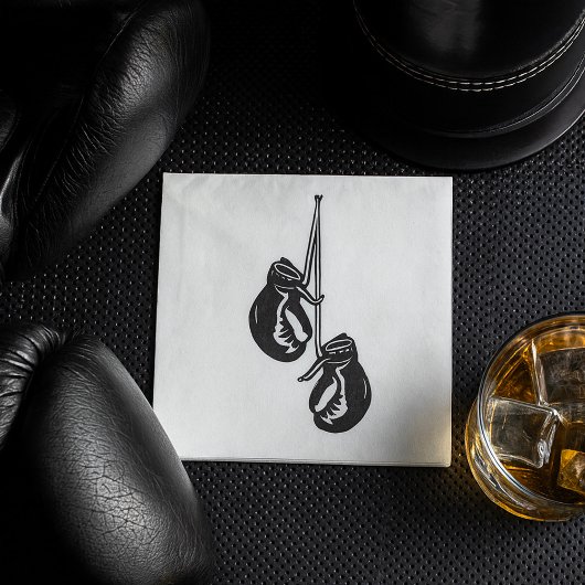 ヴィンテージつるのボクシング手袋レトロ戦闘機 スタンダードランチョンナプキン