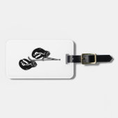 ヴィンテージつるのボクシング手袋レトロ戦闘機 ラゲッジタグ (正面横)