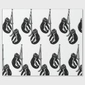 ヴィンテージつるのボクシング手袋レトロ戦闘機 ラッピングペーパー (フラット)