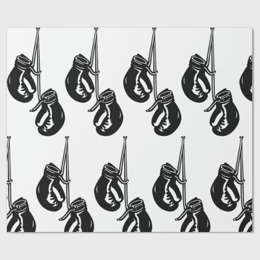 ヴィンテージつるのボクシング手袋レトロ戦闘機 ラッピングペーパー (フラット)