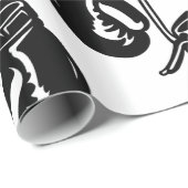 ヴィンテージつるのボクシング手袋レトロ戦闘機 ラッピングペーパー (ロールコーナー)