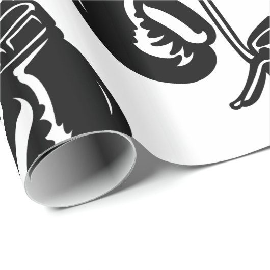 ヴィンテージつるのボクシング手袋レトロ戦闘機 ラッピングペーパー (ロールコーナー)