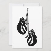 ヴィンテージつるのボクシング手袋レトロ戦闘機 招待状 (正面)