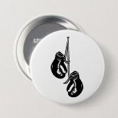 ヴィンテージつるのボクシング手袋レトロ戦闘機 缶バッジ (正面&裏面)