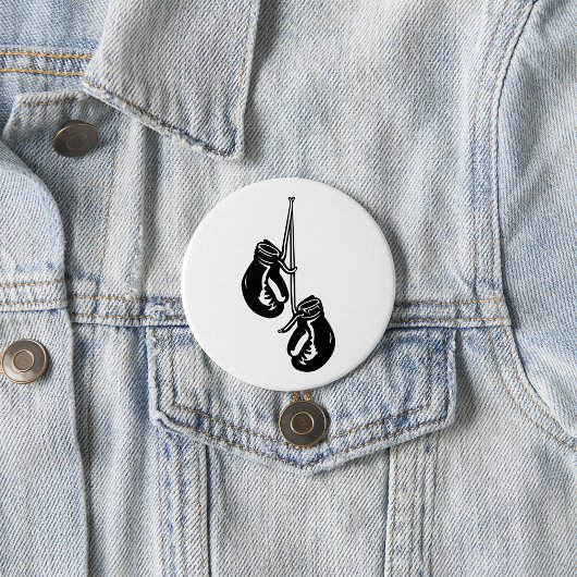 ヴィンテージつるのボクシング手袋レトロ戦闘機 缶バッジ