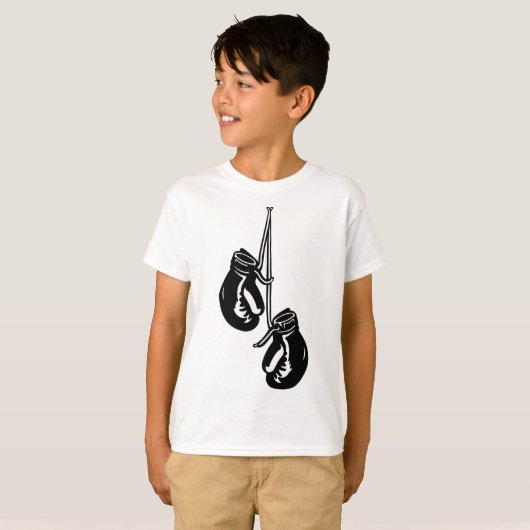 ヴィンテージつるのボクシング手袋レトロ戦闘機 Tシャツ (正面フル)